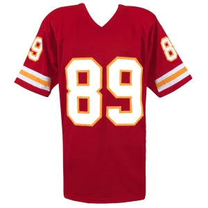 Andre Rison Autographed Kansas City Chiefs Red Custom Jersey “Spiderman” – Schwartz Authenticated