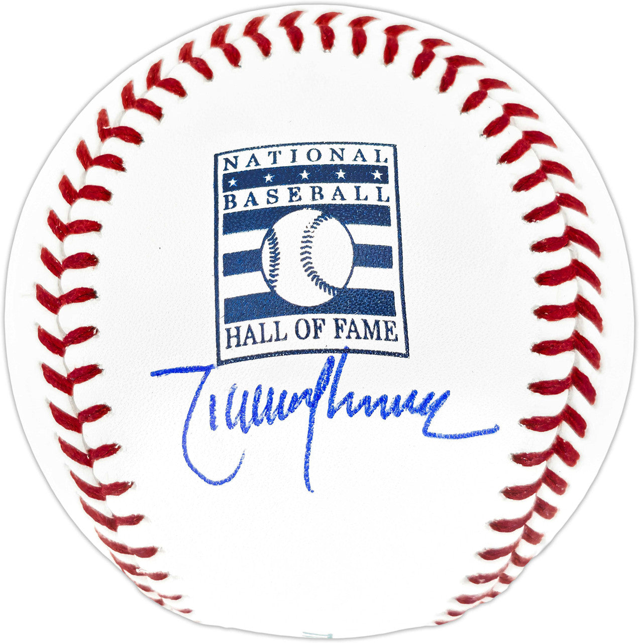 Randy Johnson Autographed Official Hall of Fame HOF Logo Baseball Seattle Mariners Beckett BAS Witness
