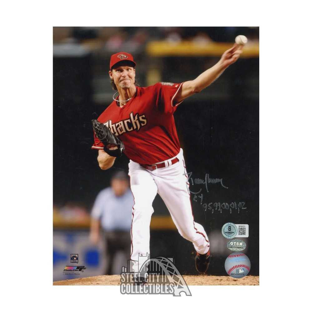 C1 Randy Johnson Randy Johnson CY Years INSC Autographed Arizona 8x10 Photo - BAS (Silv