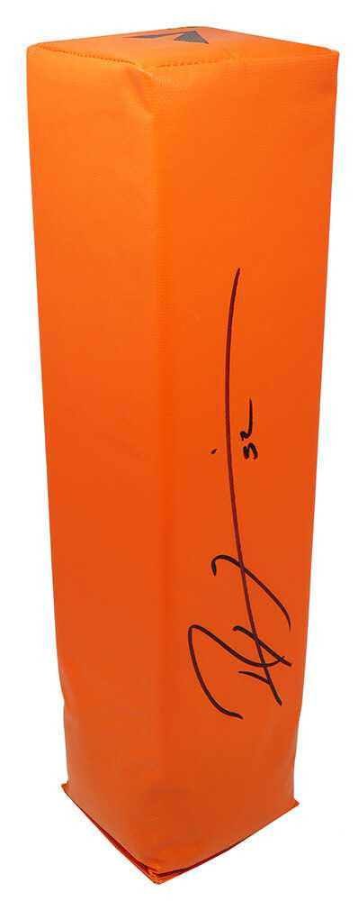 Ray Lewis Signed Orange Endzone Football Pylon - Schwartz Authentic