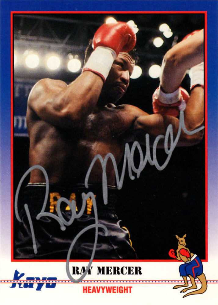 Ray Mercer Signed 1991 Kayo Boxing Trading Card #117 - Schwartz Authenticated