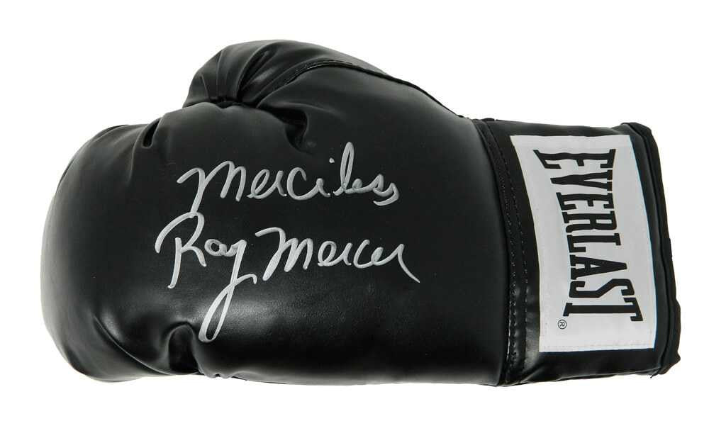 Ray Mercer Signed Everlast Black Boxing Glove w/Merciless - Schwartz Authenticated