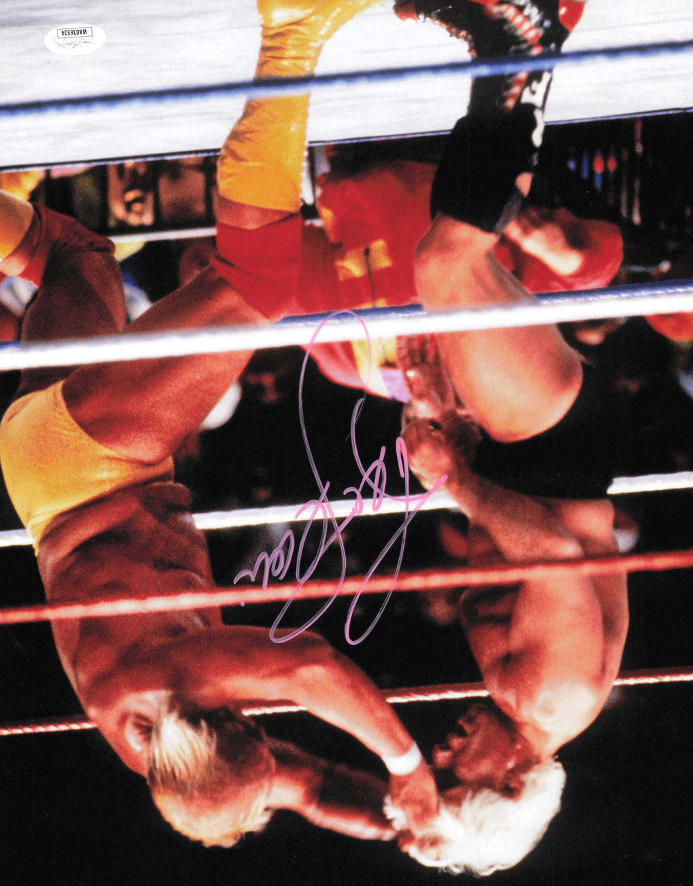Ric Flair Autographed 11x14 Photo vs. Hulk Hogan JSA #WA036524