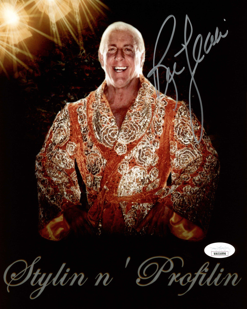 Ric Flair Autographed 8x10 Photo Stylin N' Profilin JSA Stock #203572