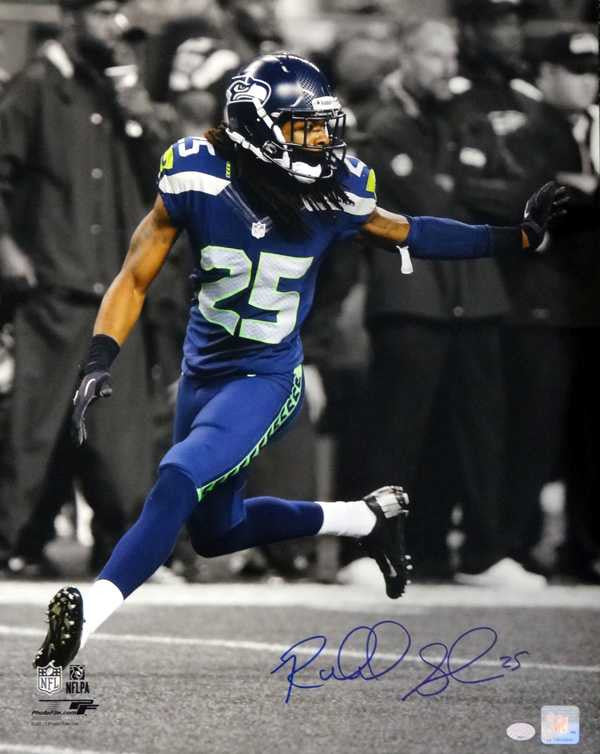 Richard Sherman Autographed 16x20 Photo Seattle Seahawks RS Holo Stock #74076
