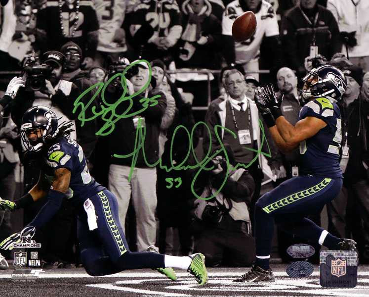 Richard Sherman & Malcolm Smith Autographed 8x10 Photo Seattle Seahawks