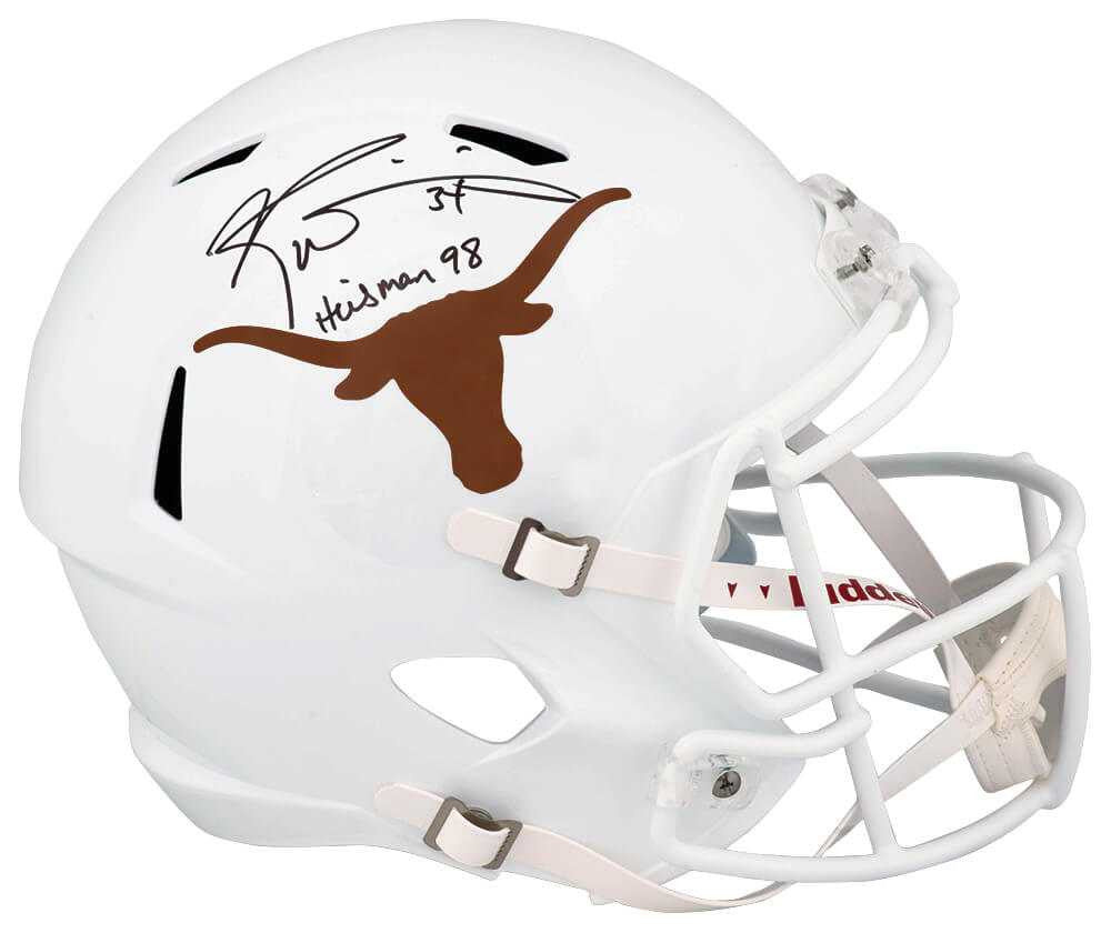 Ricky Williams Autographed Texas Longhorns Full-Size Speed Helmet “Heisman 1998” – Schwartz COA