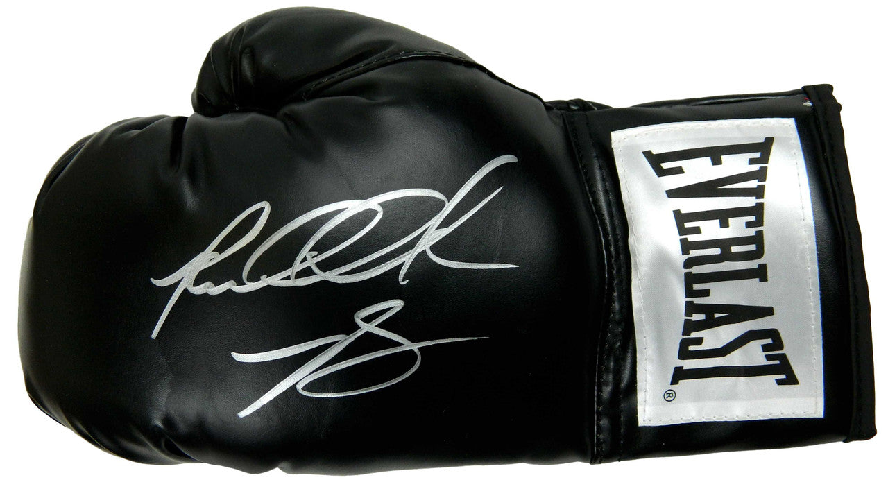 Riddick Bowe Signed Everlast Black Boxing Glove - Schwartz Authentic