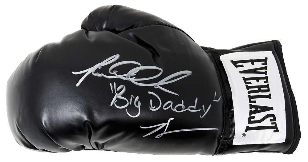 Riddick Bowe Signed Everlast Black Boxing Glove w/Big Daddy