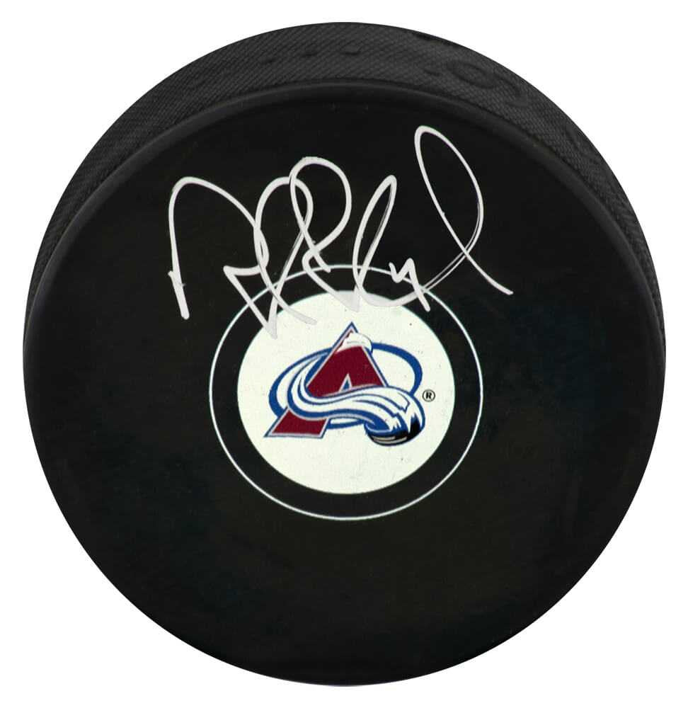 Rob Blake Signed Colorado Avalanche Logo Hockey Puck