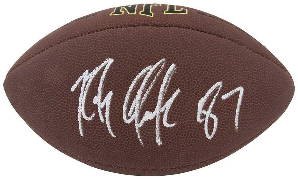 Rob Gronkowski Signed Wilson Super Grip Full Size NFL Football - Radtke