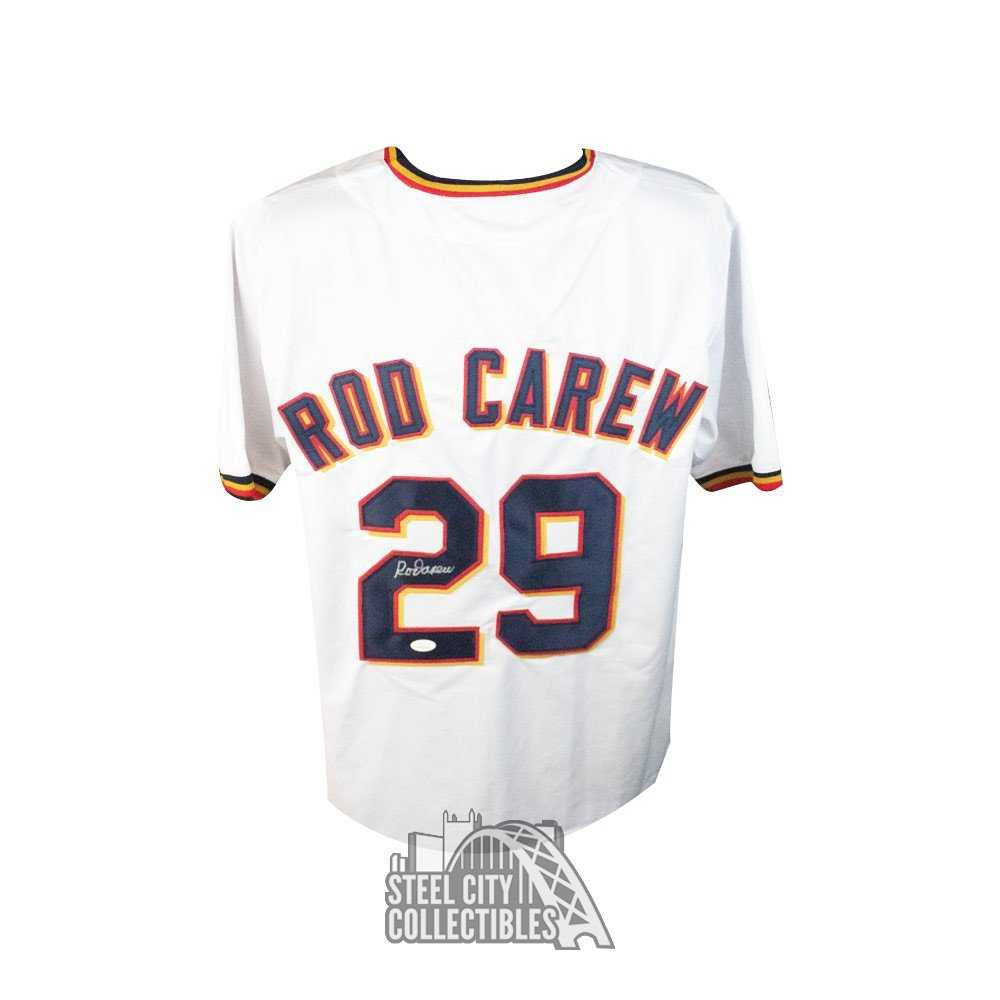Rod Carew Autographed Minnesota White Custom Baseball Jersey - JSA COA
