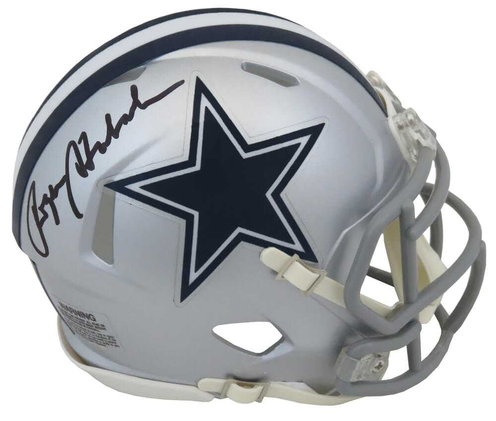Roger Staubach Signed Cowboys Riddell Speed Mini Helmet - Schwartz Authenticated