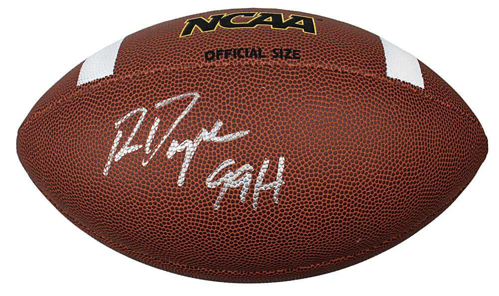 Ron Dayne Signed Wilson NCAA Full Size Composite Football w/99H – Schwartz Authenticated