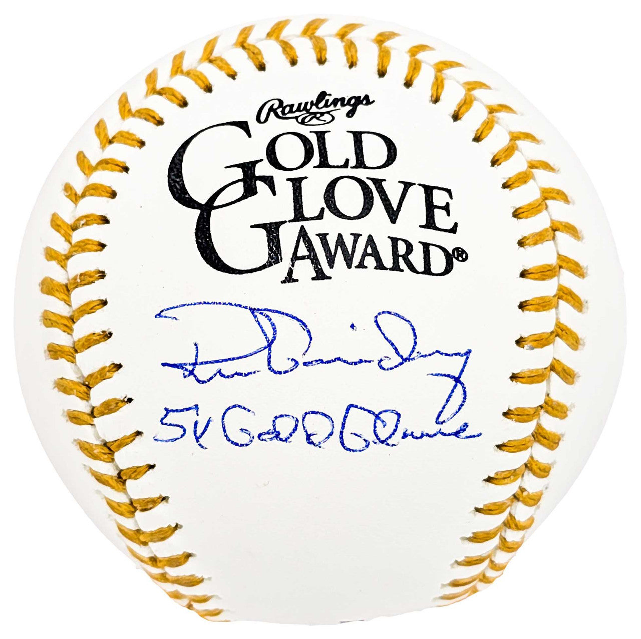 Ron Gold Rccl Ron Guidry Autographed Official Gold Glove Logo Baseball New York Yank