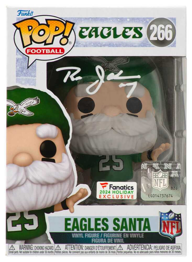 Ron Jaworski Autographed Philadelphia Eagles SANTA Funko Pop Doll #266