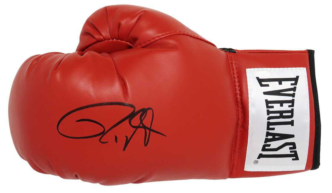 Roy Jones Jr Signed Everlast Red Boxing Glove - Schwartz Authenticated