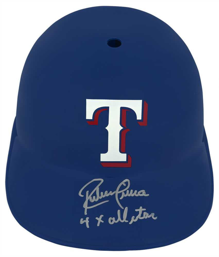 Ruben Sierra Signed Texas Rangers Souvenir Replica Batting Helmet w/4x All Star - Schwartz Authenticated