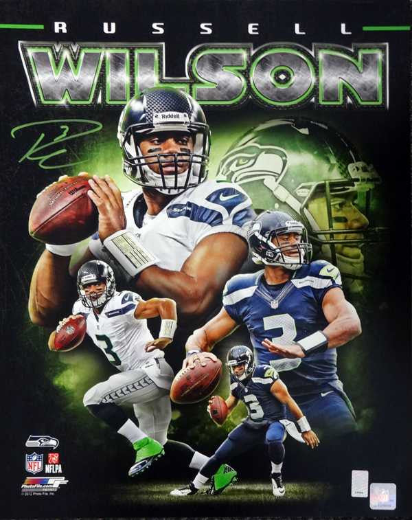 Russell Wilson Autographed 16x20 Photo Seattle Seahawks