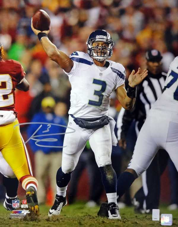 Russell Wilson Autographed 16x20 Photo Seattle Seahawks.