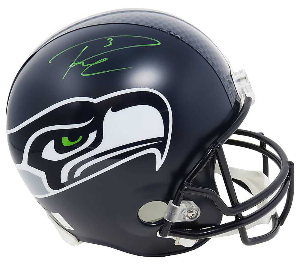 Russell Wilson Signed Seattle Seahawks Riddell Full Size Helmet - Russell Wilson Authentic