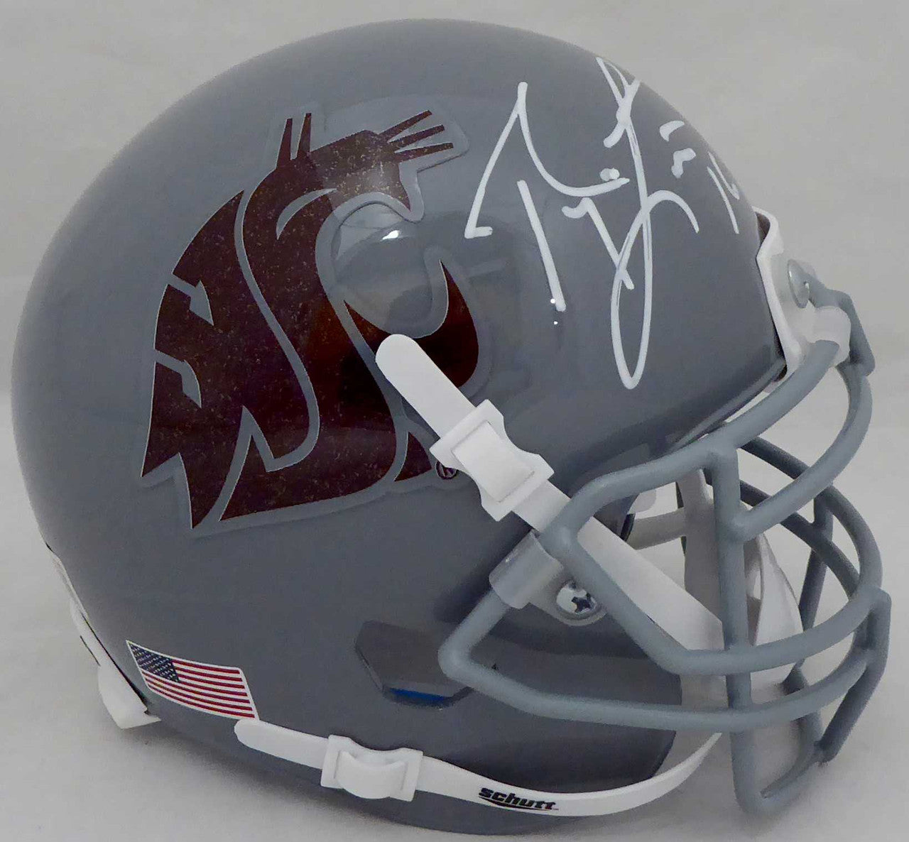 Ryan Leaf Autographed Washington State Cougars Gray Schutt Mini Helmet – Beckett BAS QR