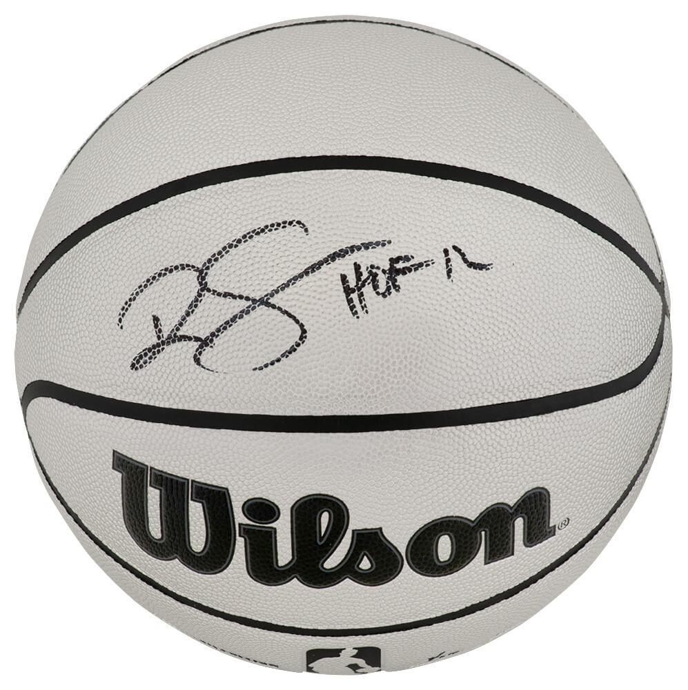Ralph Sampson Signed Wilson Silver Full Size NBA Basketball w/HOF'12