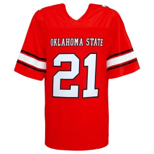 Barry Sanders Autographed Oklahoma State Cowboys Throwback Orange The Retro Brand Jersey Size XL with 'Heisman '88' Inscription - Schwartz Authenticated