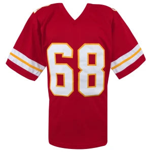Will Shields Autographed Kansas City Chiefs Red Jersey “HOF ’15” – Schwartz Authenticated