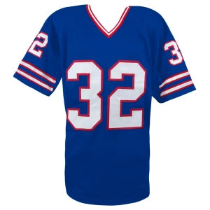 Buffalo Bills O.J. Simpson Autographed Custom Blue Throwback Football Jersey - Schwartz COA