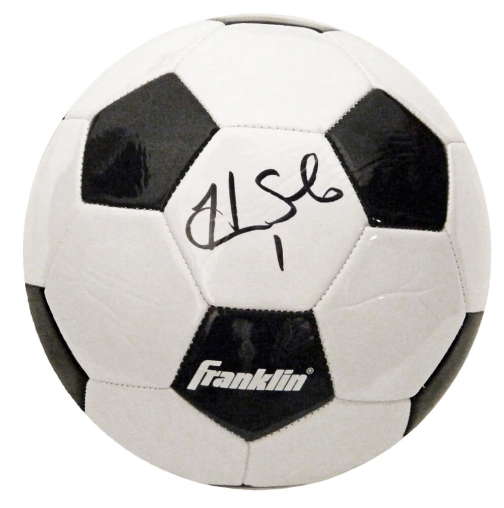 Hope Solo Signed Franklin Black & White Soccer Ball Schwartz Sports Authenticated