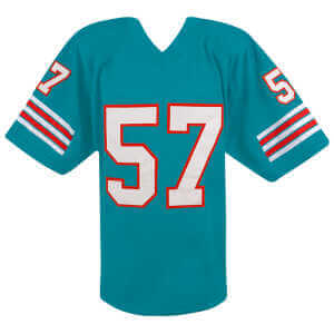 Dwight Stephenson Signed Miami Dolphins Teal Throwback Custom Jersey w/ "HOF '98" Inscription - Schwartz Sports Certified
