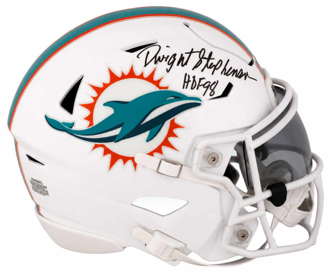 Dwight Stephenson Signed Miami Dolphins Riddell Mid-Size (MIDI) SpeedFlex Helmet w/HOF'98 - Schwartz Authenticated