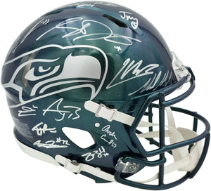 Seattle Seahawks Super Bowl LX Champions 28-Signature Autographed Rivalries Full Size Speed Authentic Helmet - Beckett & Fanatics Authenticated