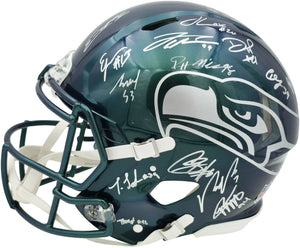 Seattle Seahawks Super Bowl LX Champions 28-Signature Autographed Rivalries Full Size Speed Authentic Helmet - Beckett & Fanatics Authenticated