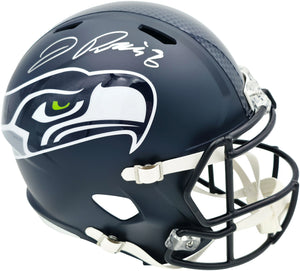 Jadarian Price Autographed Seattle Seahawks Blue Full Size Speed Replica Helmet - Beckett BAS Authenticated