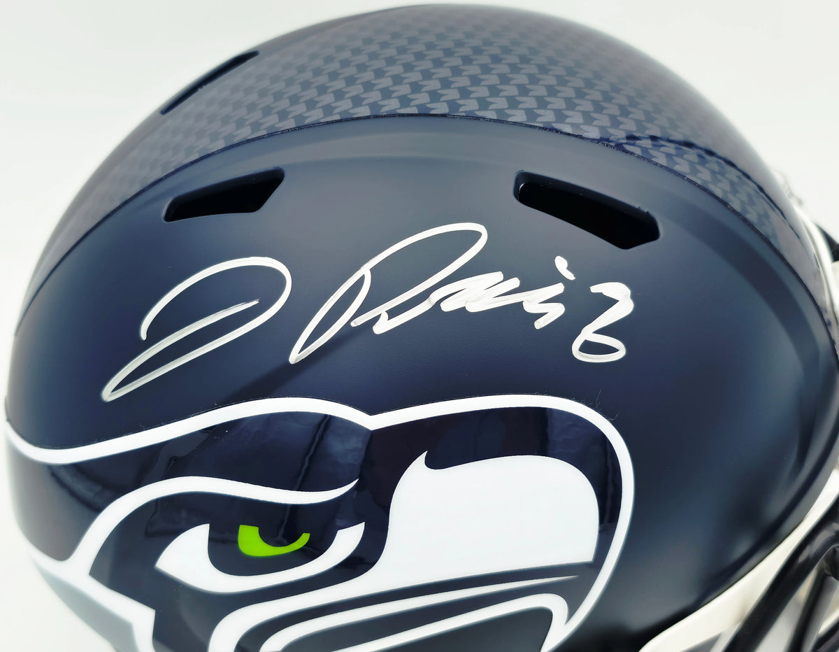 Jadarian Price Autographed Seattle Seahawks Blue Full Size Speed Replica Helmet - Beckett BAS Authenticated