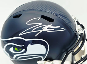 Nick Emmanwori Autographed Seattle Seahawks Blue Full Size Speed Replica Helmet - Beckett BAS Authenticated