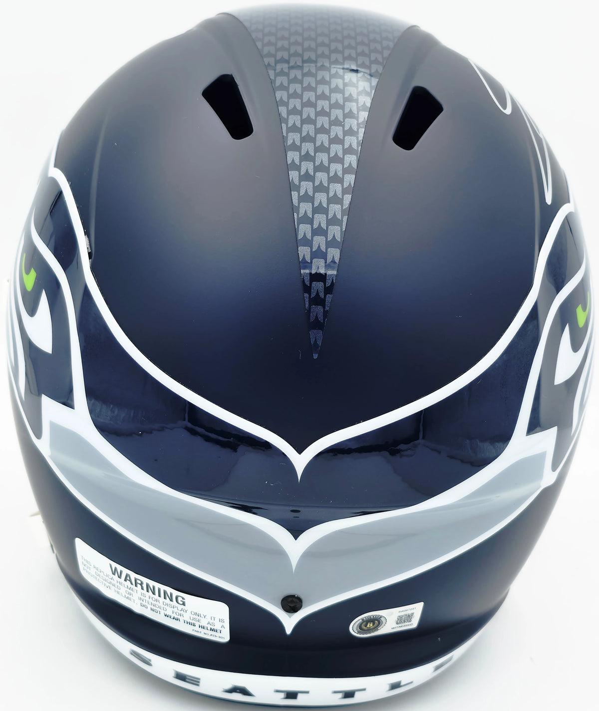 Nick Emmanwori Autographed Seattle Seahawks Blue Full Size Speed Replica Helmet - Beckett BAS Authenticated