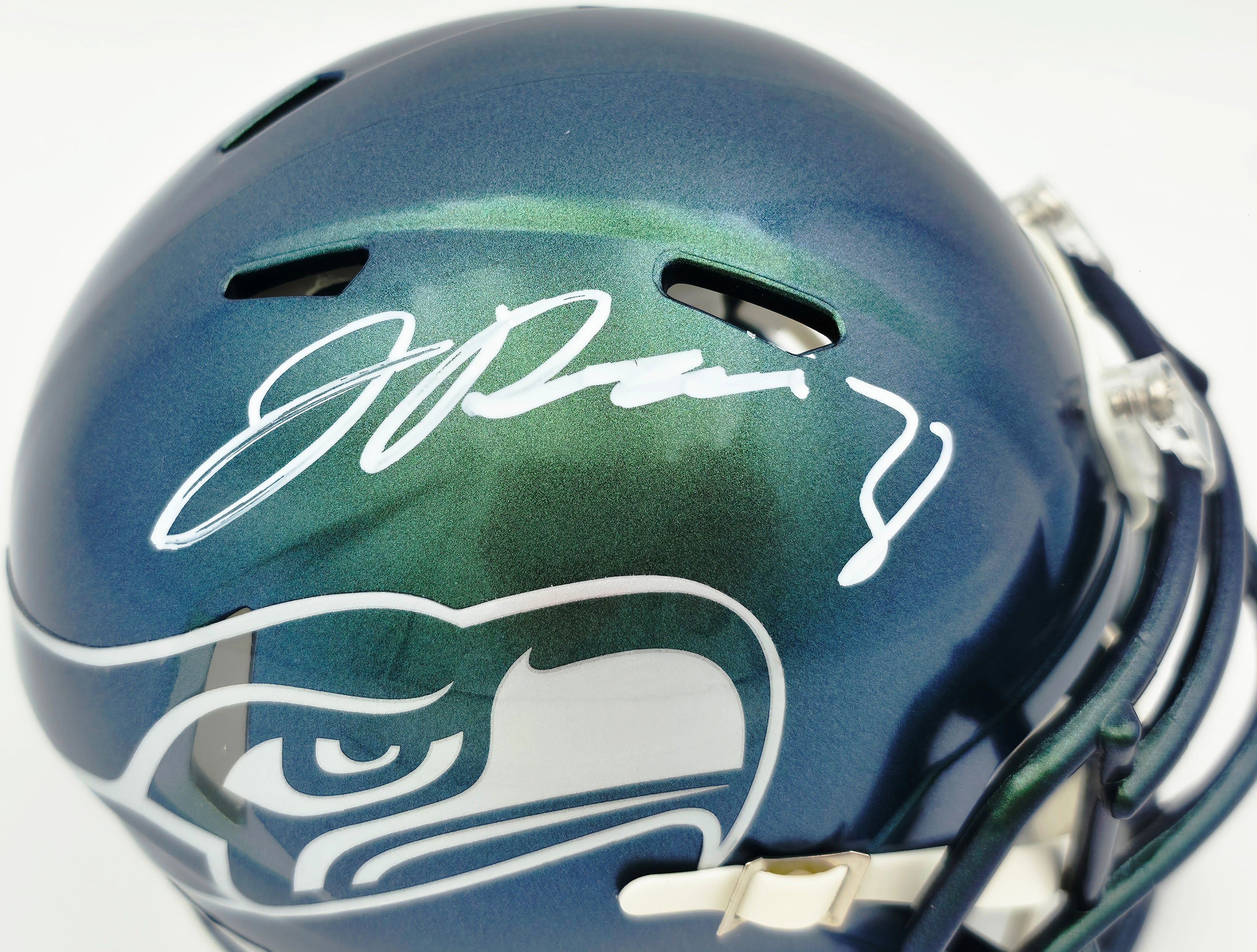 Jadarian Price Autographed Seattle Seahawks Rivalries Speed Mini Helmet - Beckett BAS Authenticated