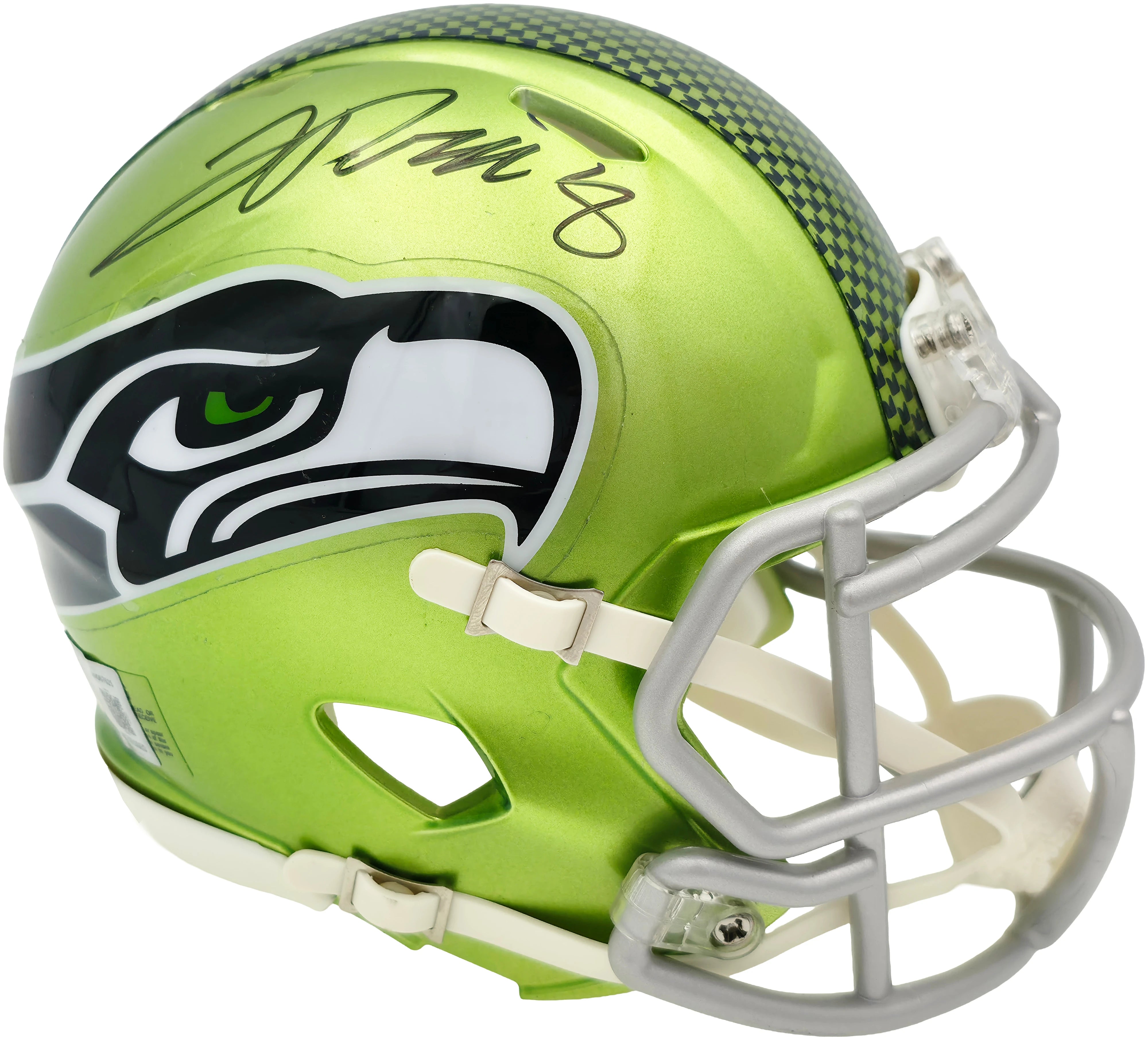 Jadarian Price Autographed Seattle Seahawks Flash Green Speed Mini Helmet - Beckett BAS Authenticated