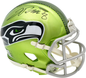 Jadarian Price Autographed Seattle Seahawks Flash Green Speed Mini Helmet - Beckett BAS Authenticated