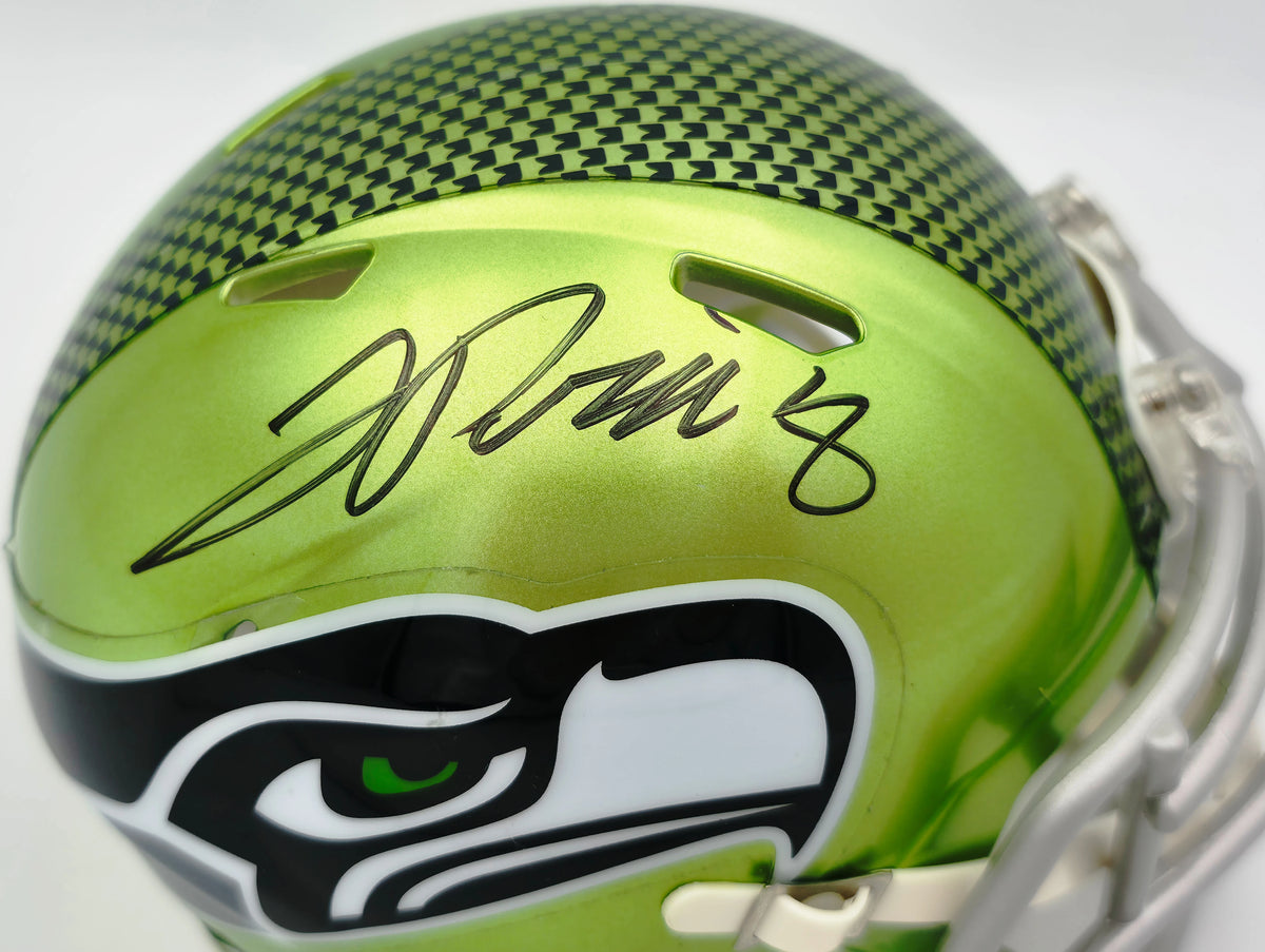 Jadarian Price Autographed Seattle Seahawks Flash Green Speed Mini Helmet - Beckett BAS Authenticated