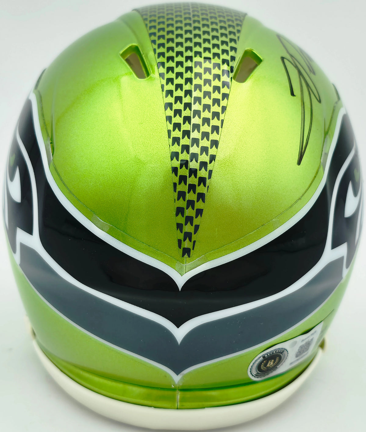 Jadarian Price Autographed Seattle Seahawks Flash Green Speed Mini Helmet - Beckett BAS Authenticated
