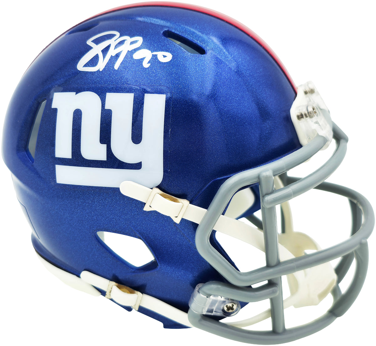 Jason Pierre-Paul Autographed New York Giants Blue Speed Mini Helmet - JSA Authenticated