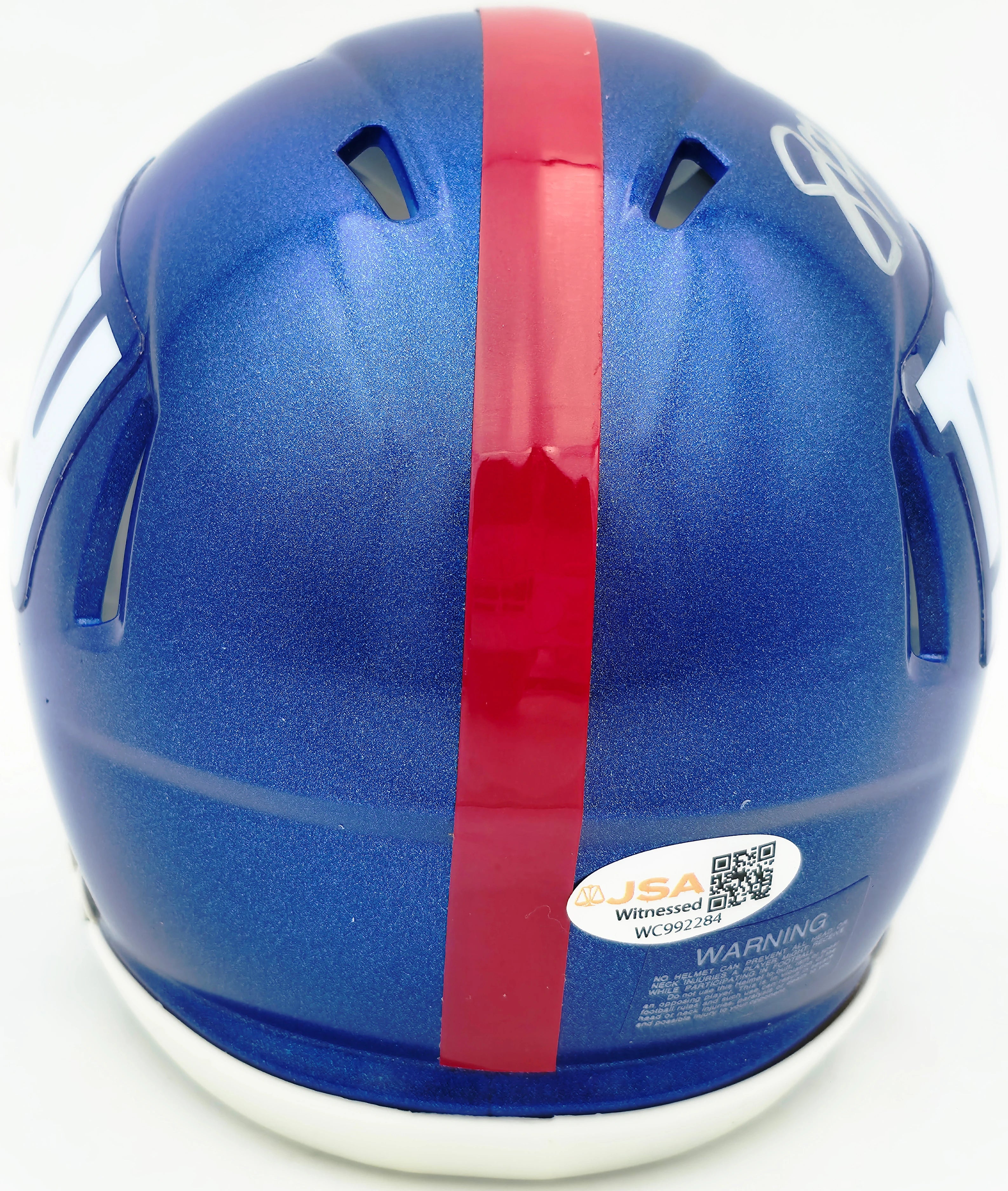 Jason Pierre-Paul Autographed New York Giants Blue Speed Mini Helmet - JSA Authenticated