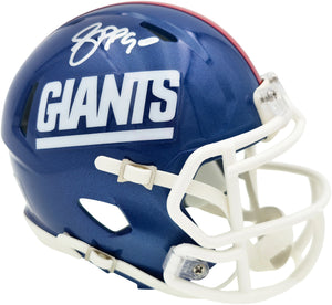 Jason Pierre-Paul Autographed New York Giants Blue Color Rush Speed Mini Helmet - JSA Authenticated