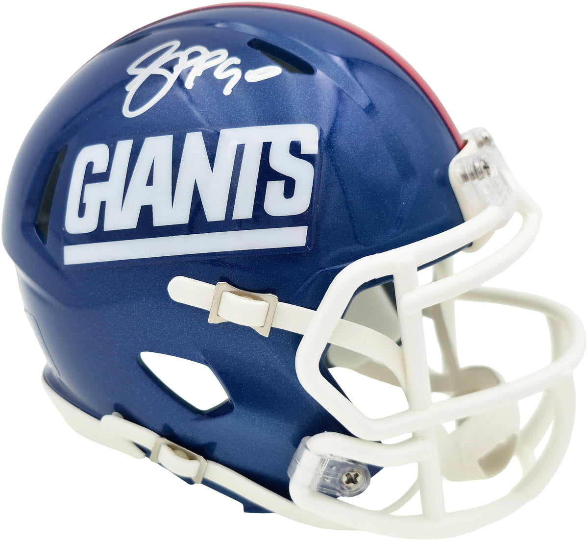 Jason Pierre-Paul Autographed New York Giants Blue Color Rush Speed Mini Helmet - JSA Authenticated
