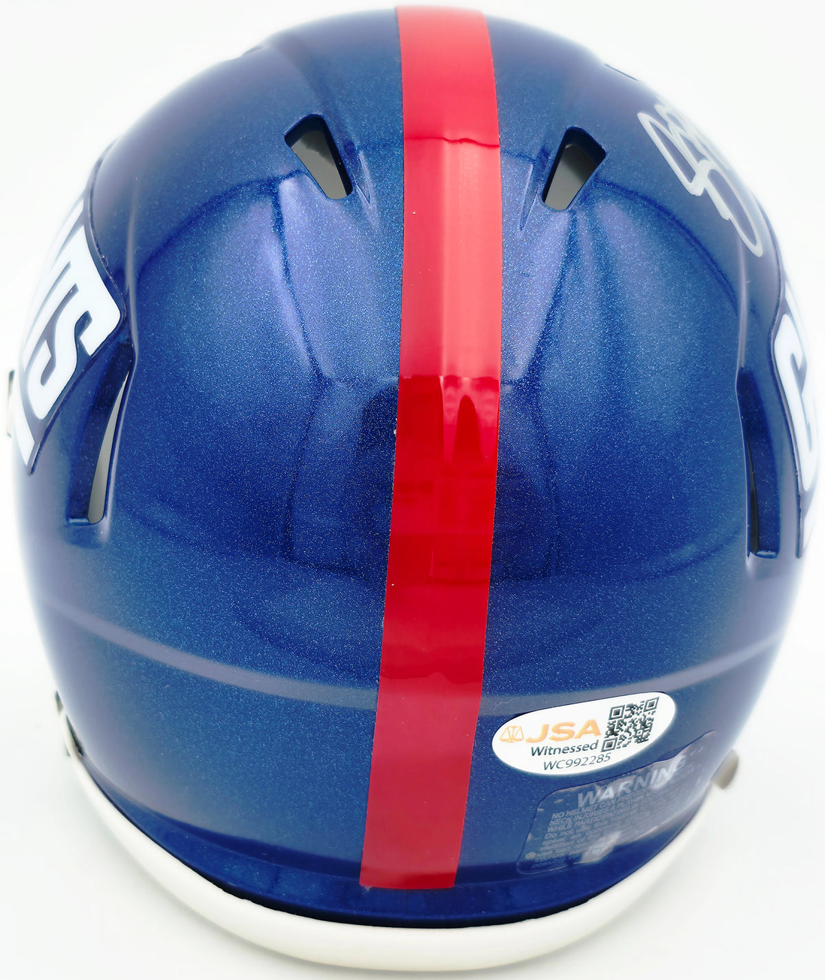 Jason Pierre-Paul Autographed New York Giants Blue Color Rush Speed Mini Helmet - JSA Authenticated
