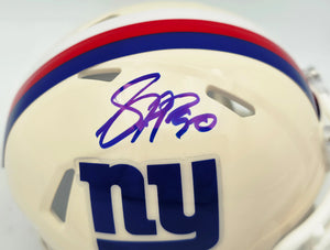Jason Pierre-Paul Autographed New York Giants Cream Retro Speed Mini Helmet - JSA Authenticated